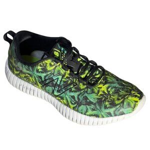 NEW BALANCE Women's Flexonic Green Black Patterned Athletic Running Shoes Size 8